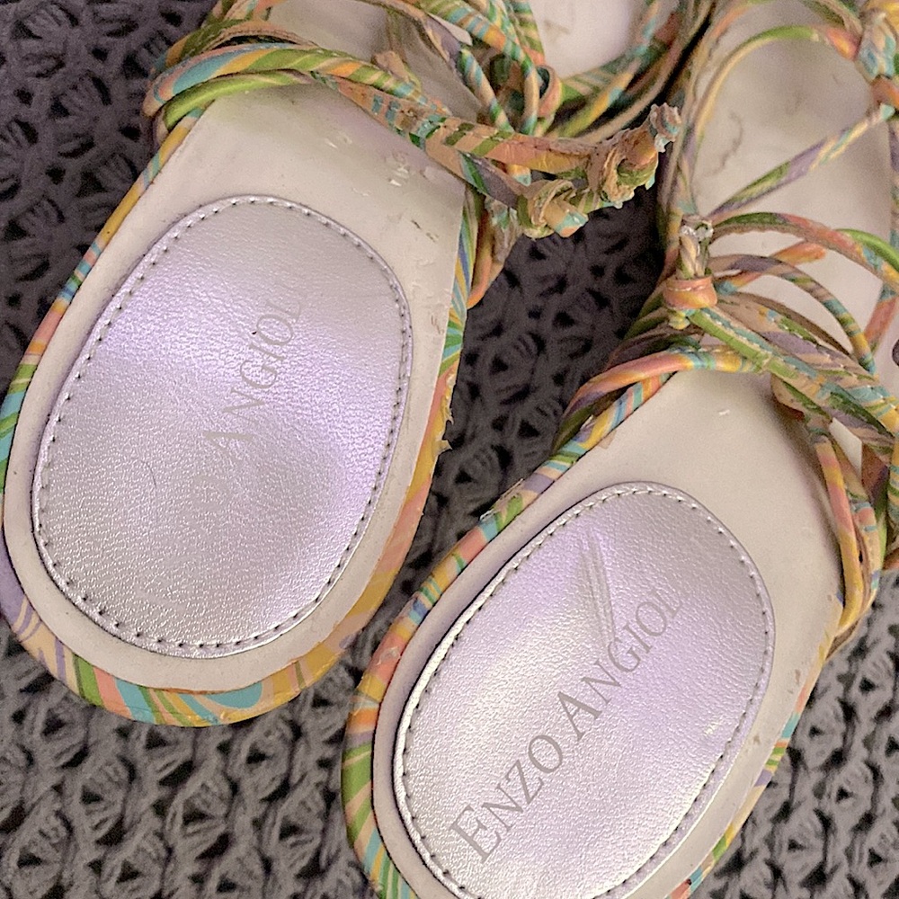 Enzo Angiolini • Colorful Ankle Wrap Heels - Picture 4 of 8